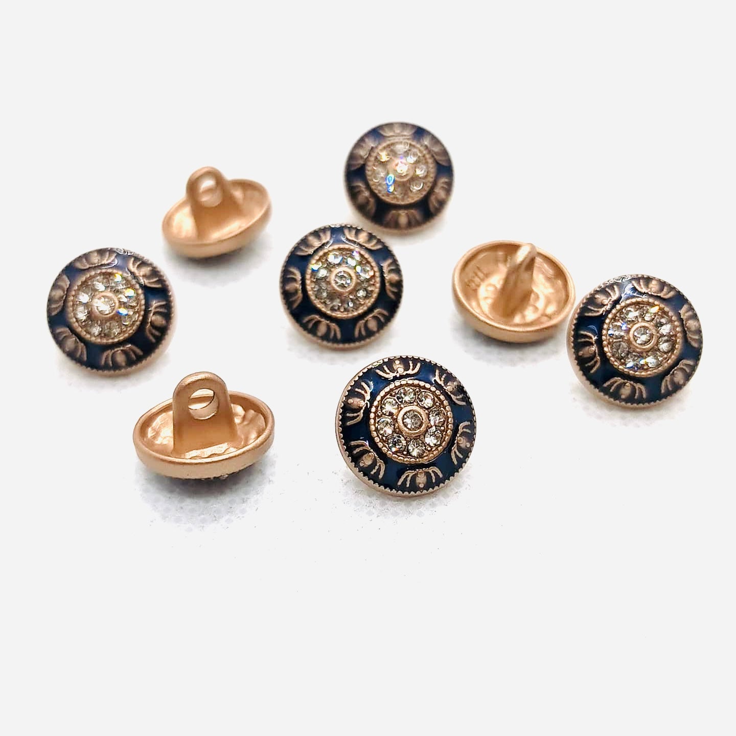 Decorative Metal Buttons with Rhinestone