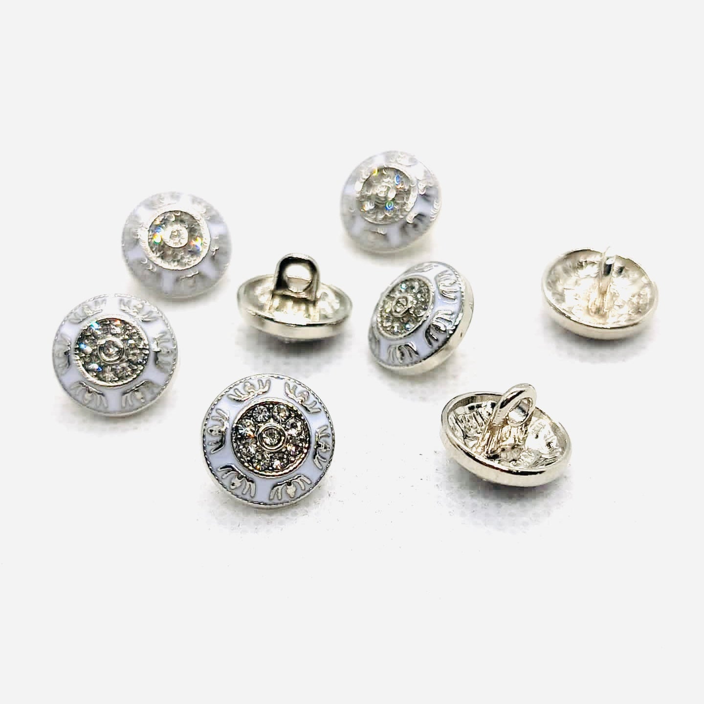 Decorative Metal Buttons with Rhinestone