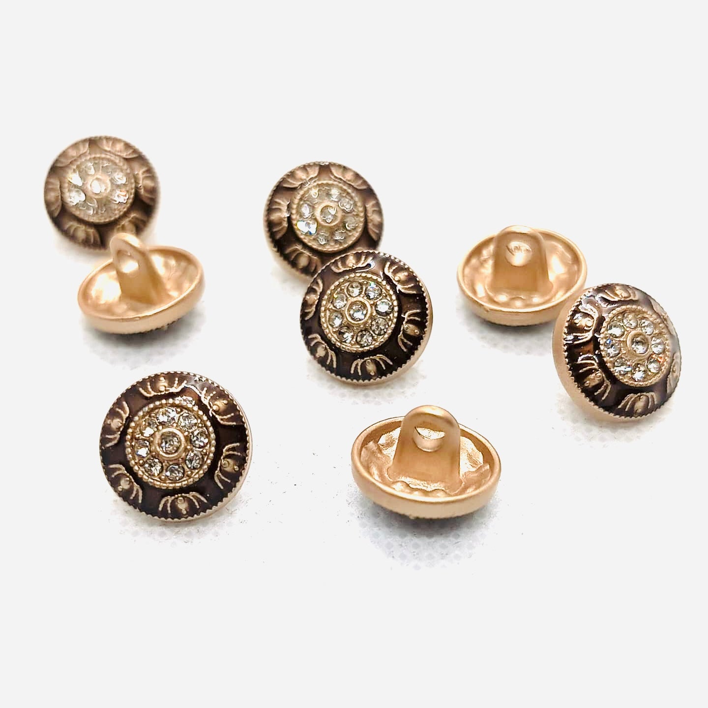 Decorative Metal Buttons with Rhinestone