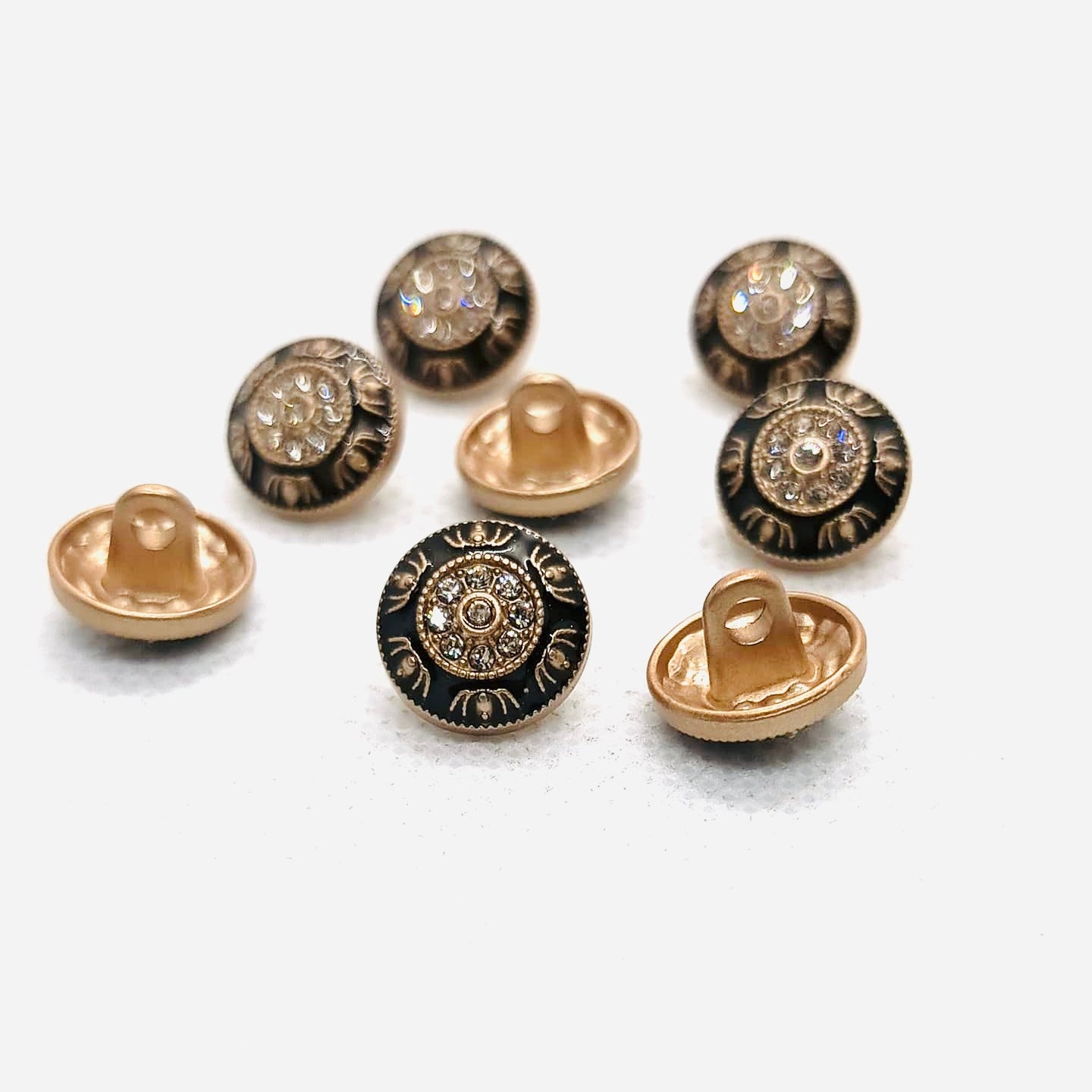 Decorative Metal Buttons with Rhinestone