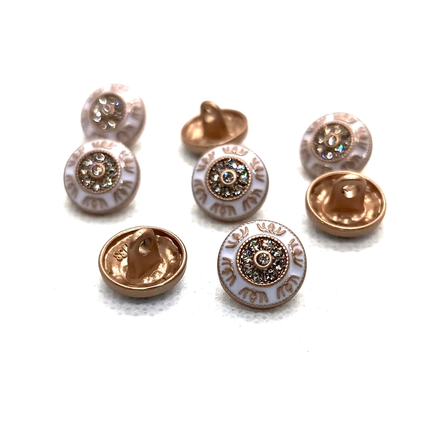 Decorative Metal Buttons with Rhinestone