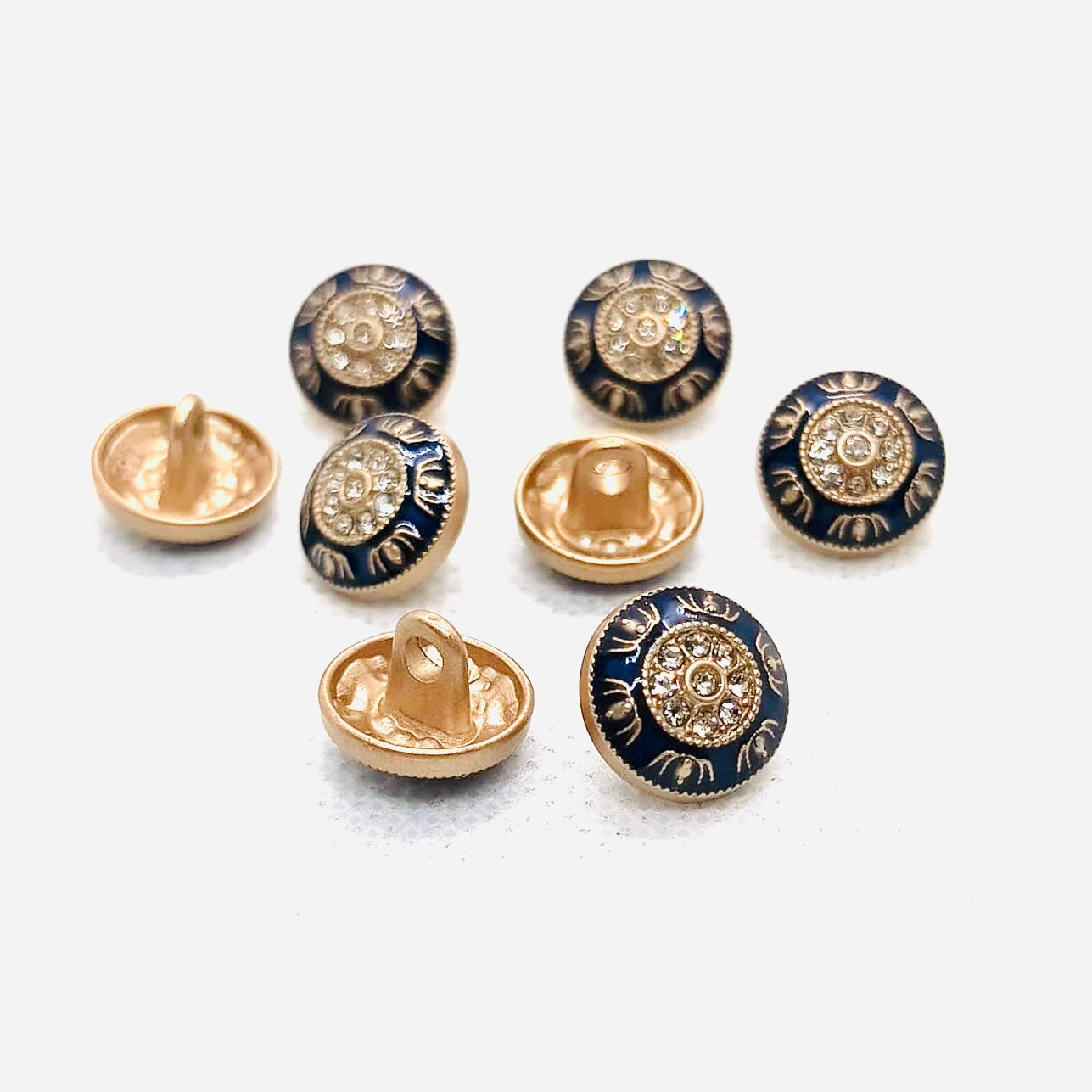 Decorative Metal Buttons with Rhinestone