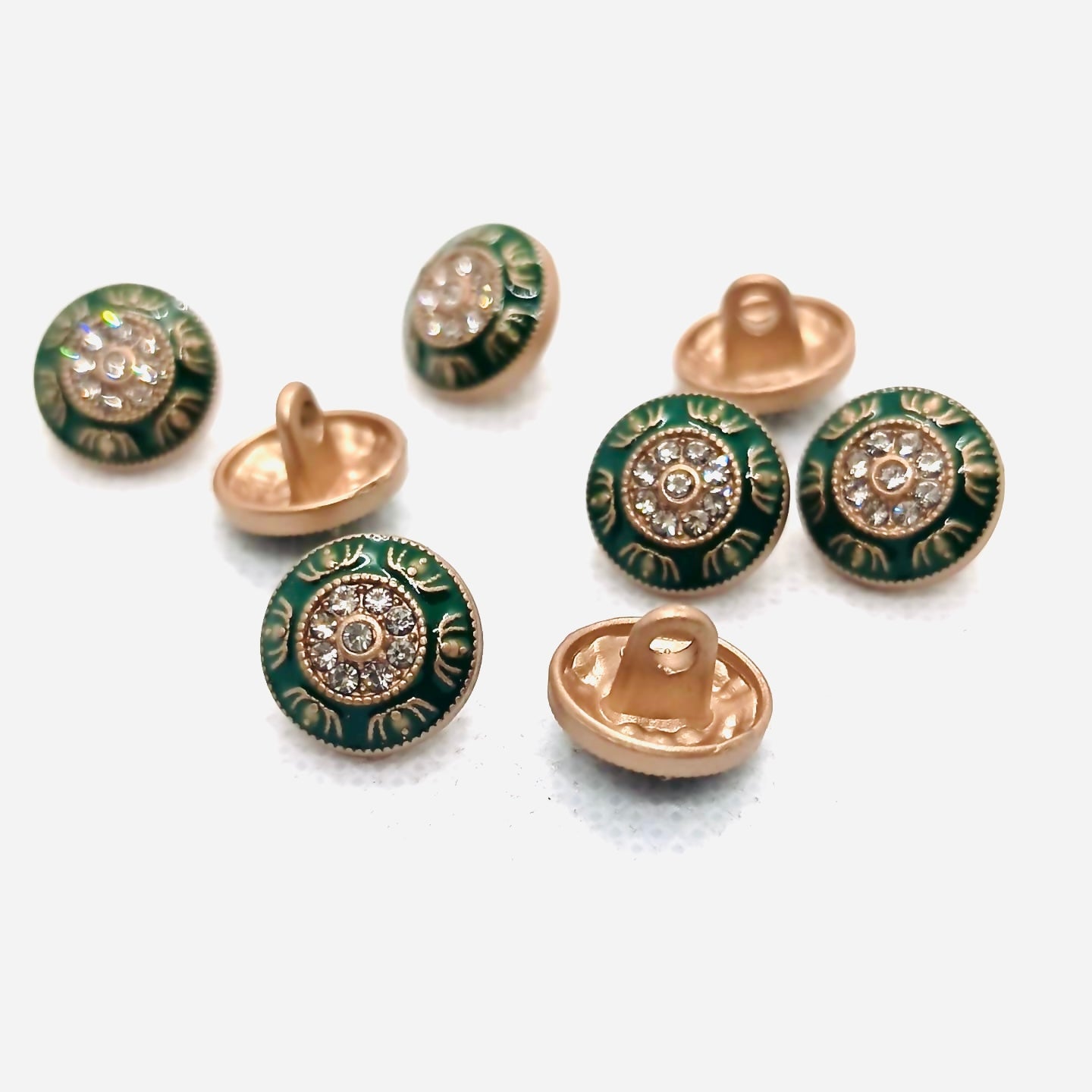 Decorative Metal Buttons with Rhinestone