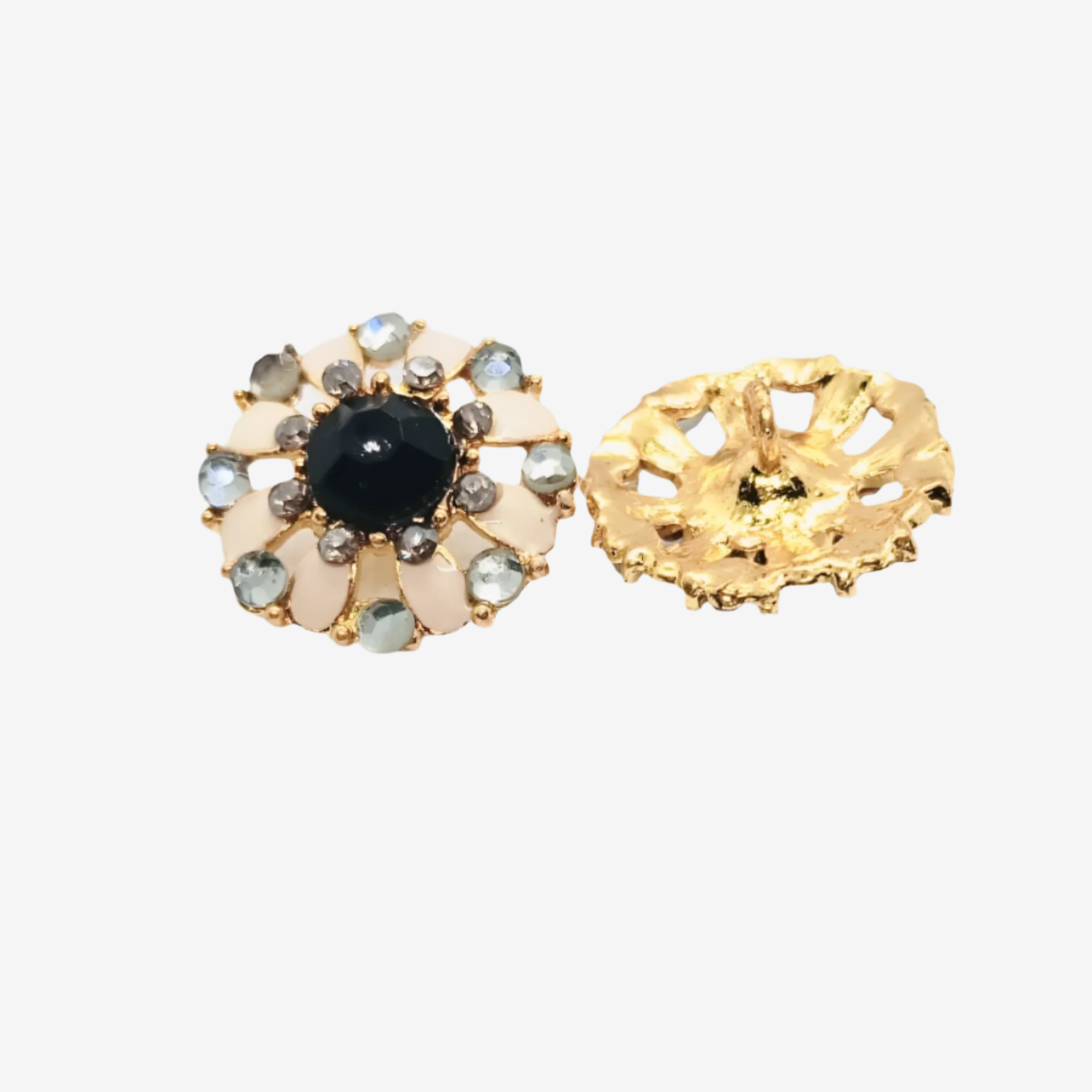 Glamorous Crystal Cluster Button