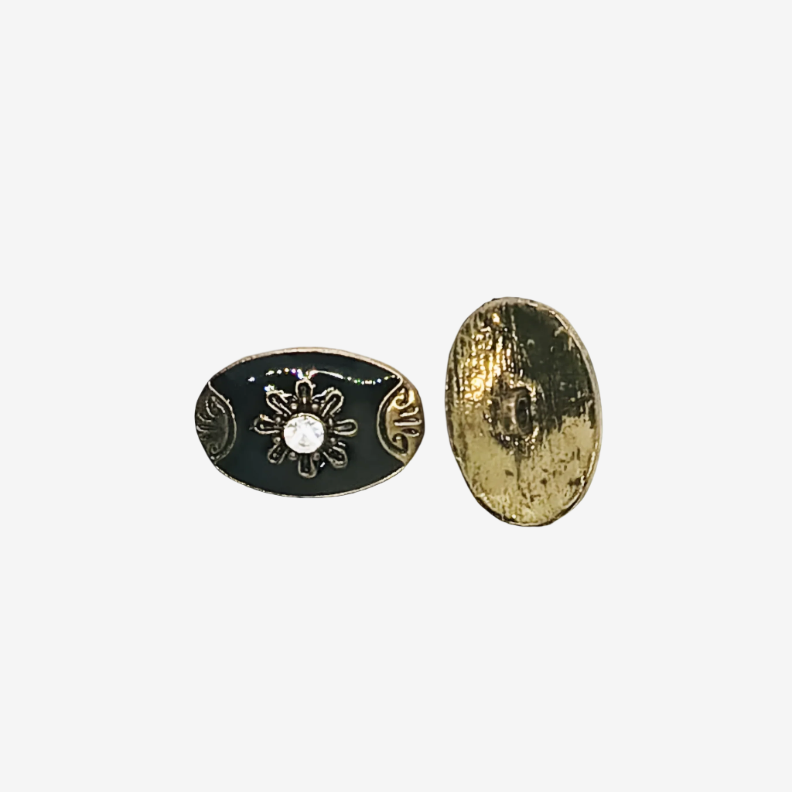 Vintage Floral Rhinestone Buttons