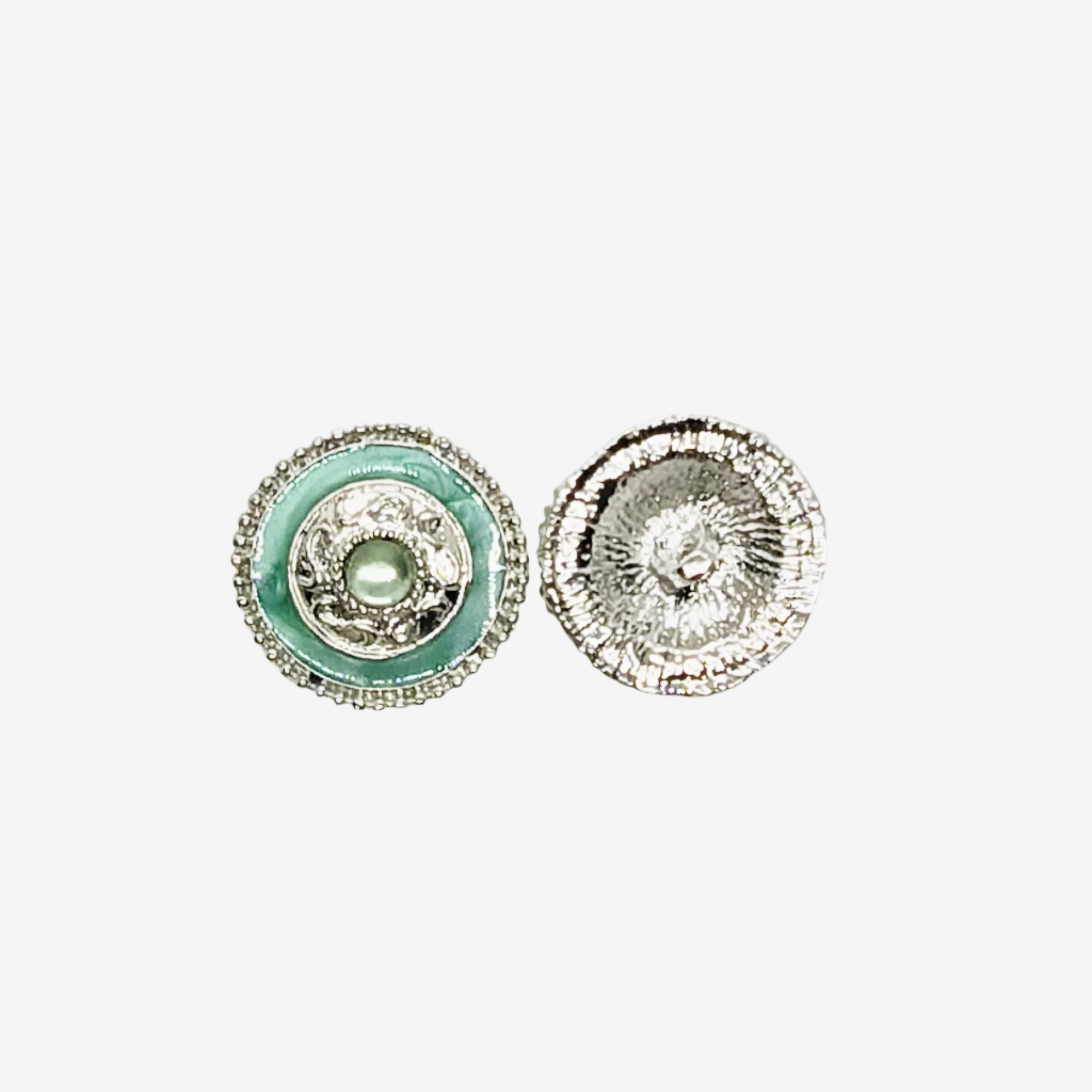 Silver Tone Vintage Button
