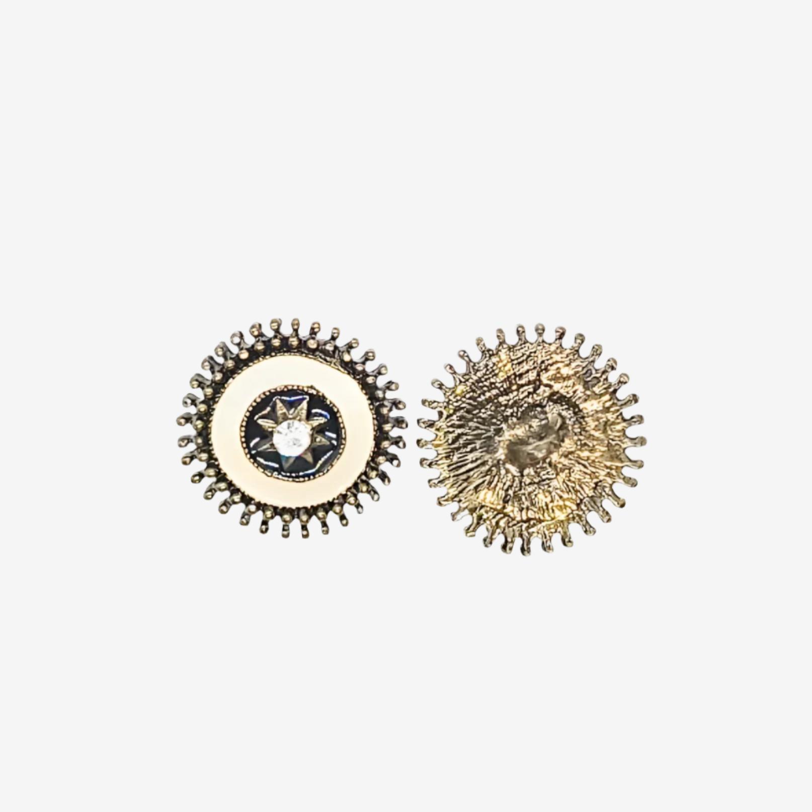 Antique Gold Round Button
