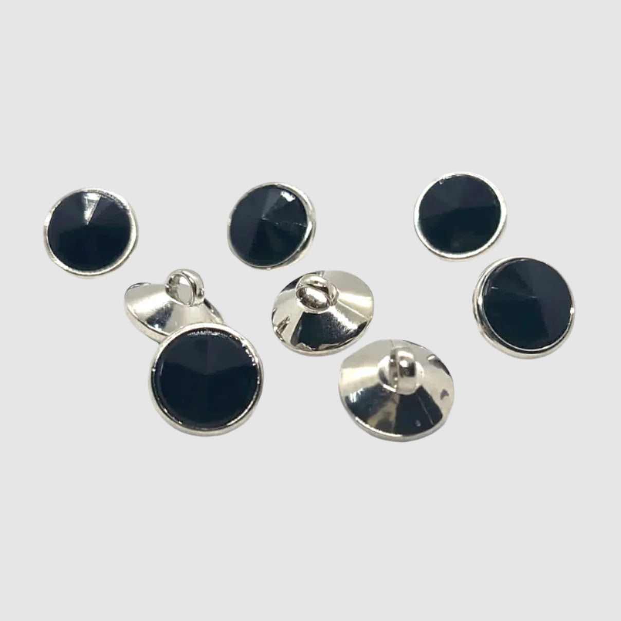 Faceted Acrylic Stone Plastic Shank Button