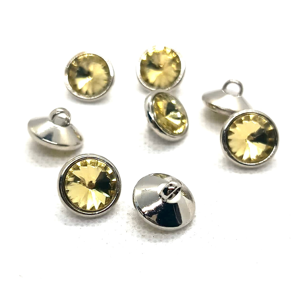 Faceted Acrylic Stone Plastic Shank Button