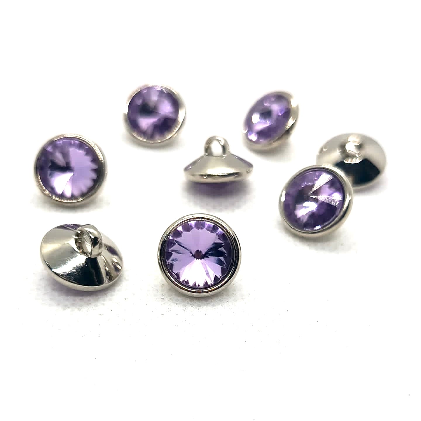 Faceted Acrylic Stone Plastic Shank Button