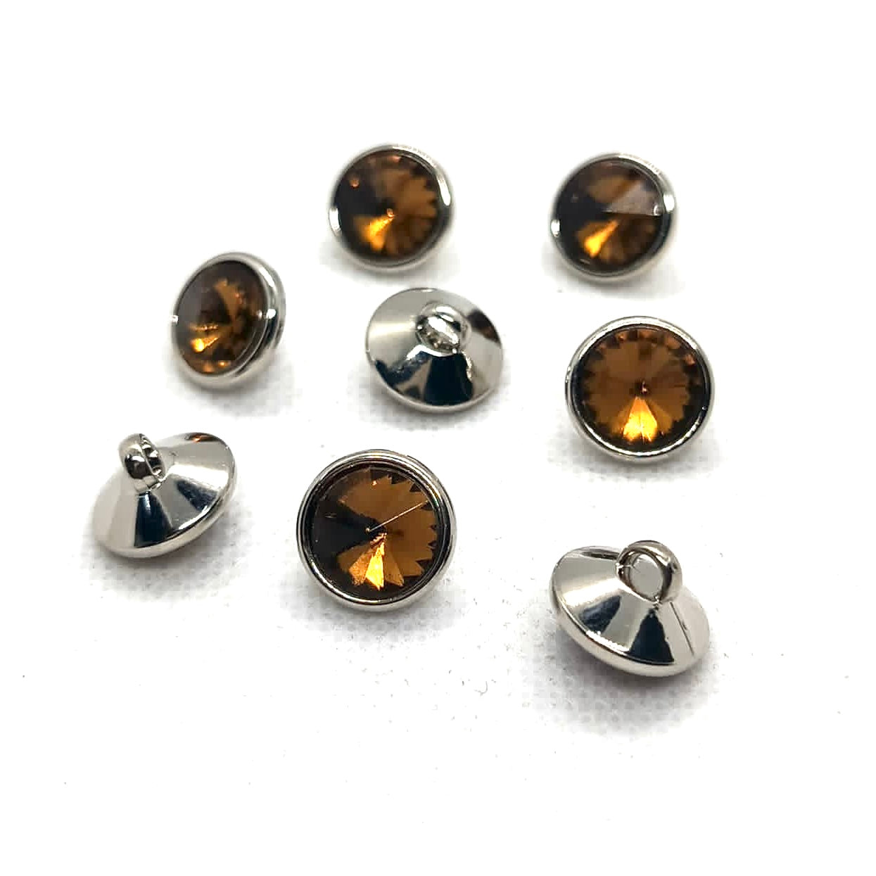 Faceted Acrylic Stone Plastic Shank Button