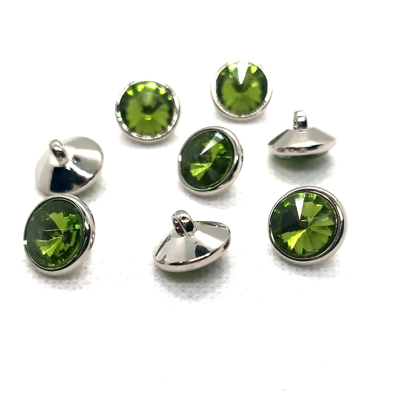 Faceted Acrylic Stone Plastic Shank Button