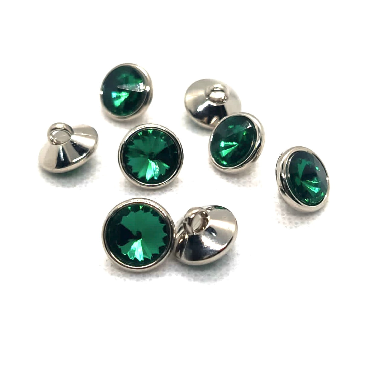 Faceted Acrylic Stone Plastic Shank Button
