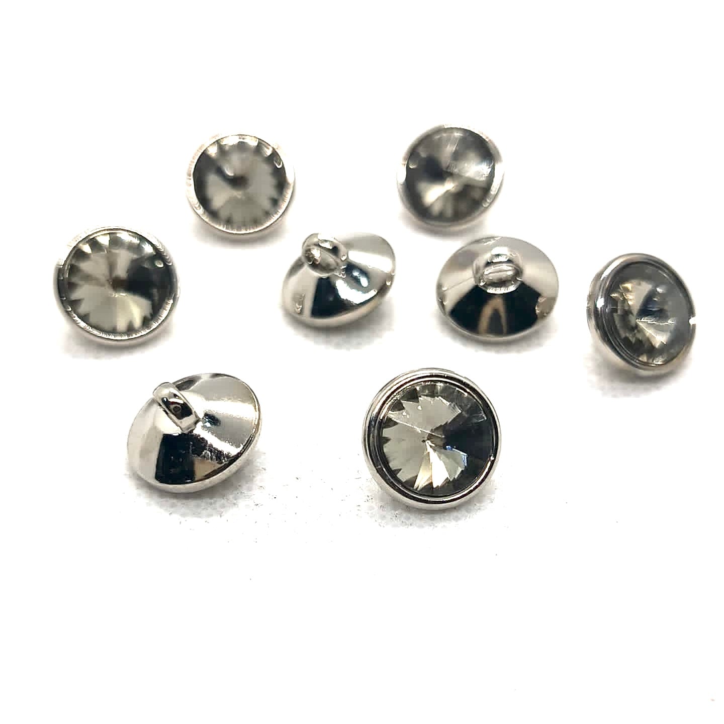 Faceted Acrylic Stone Plastic Shank Button