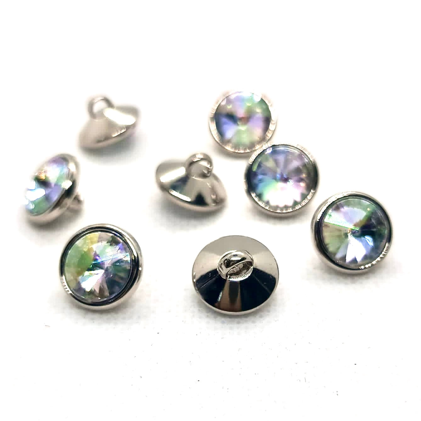 Faceted Acrylic Stone Plastic Shank Button