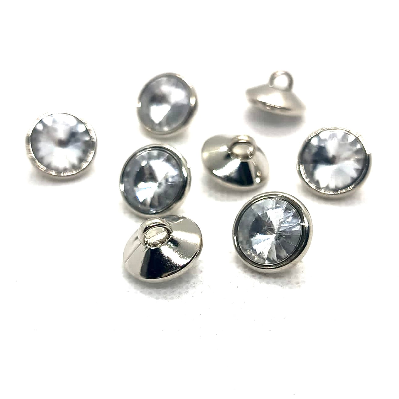 Faceted Acrylic Stone Plastic Shank Button