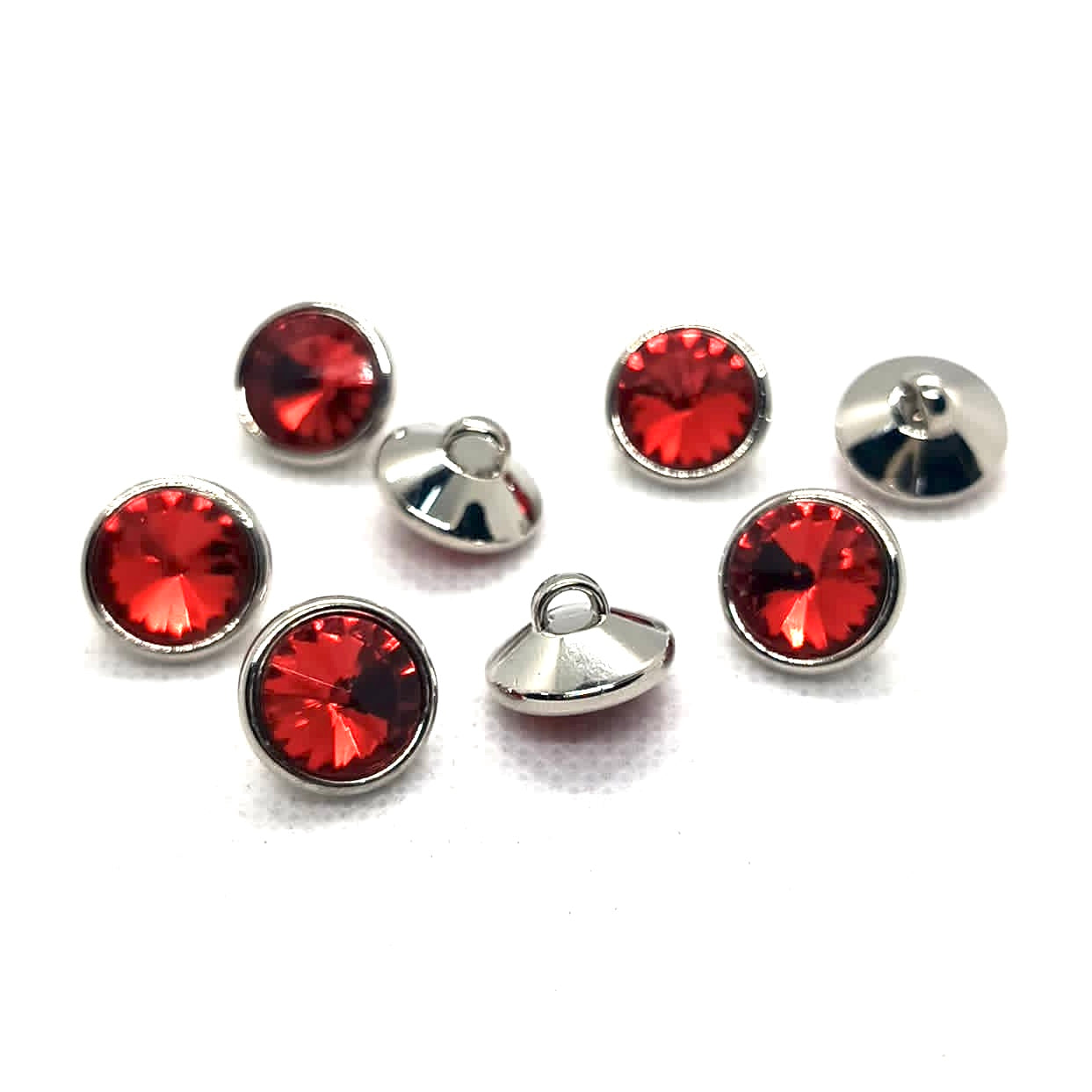 Faceted Acrylic Stone Plastic Shank Button