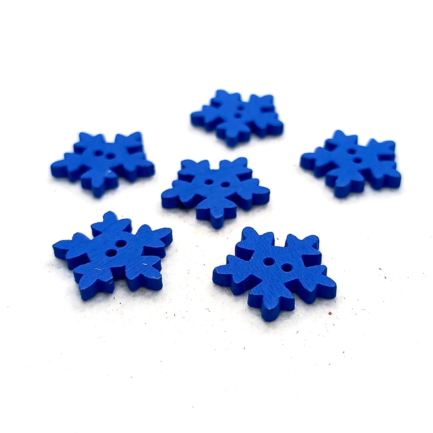 Colorful Wooden Snowflake Buttons
