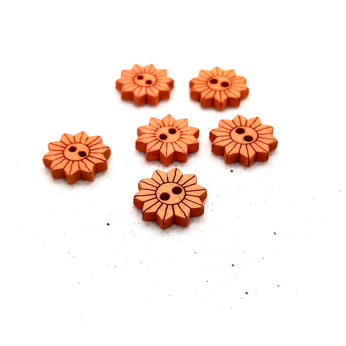 Colorful Wooden Sun Buttons