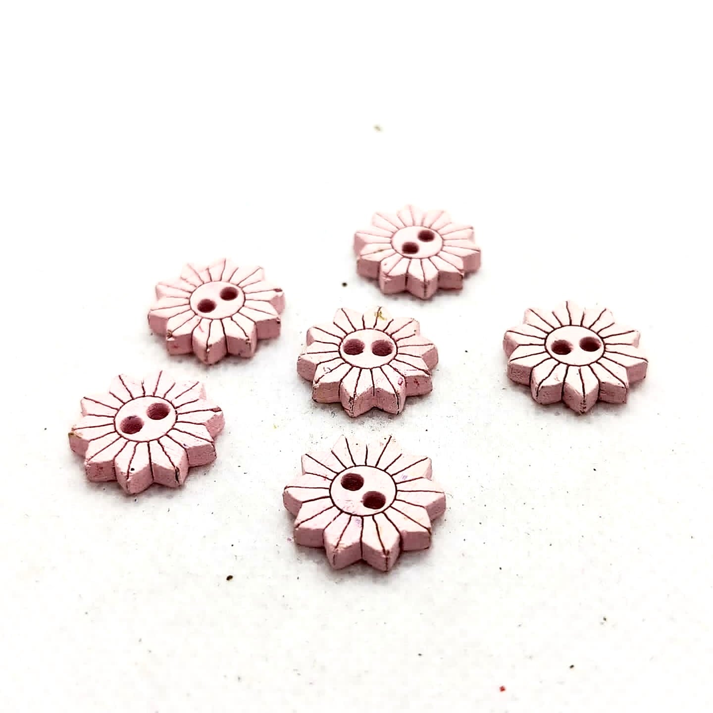 Colorful Wooden Sun Buttons