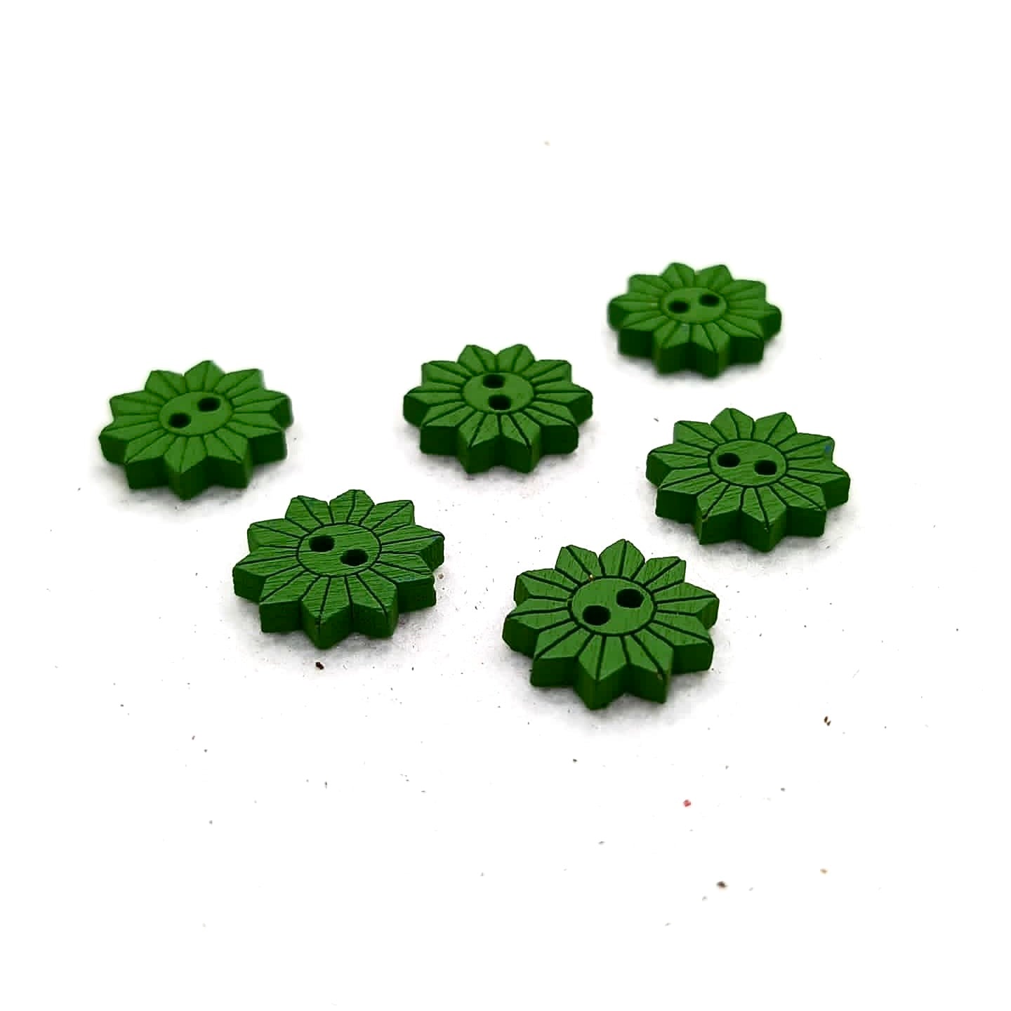 Colorful Wooden Sun Buttons