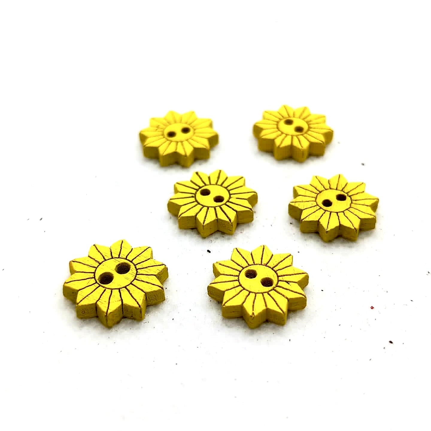 Colorful Wooden Sun Buttons