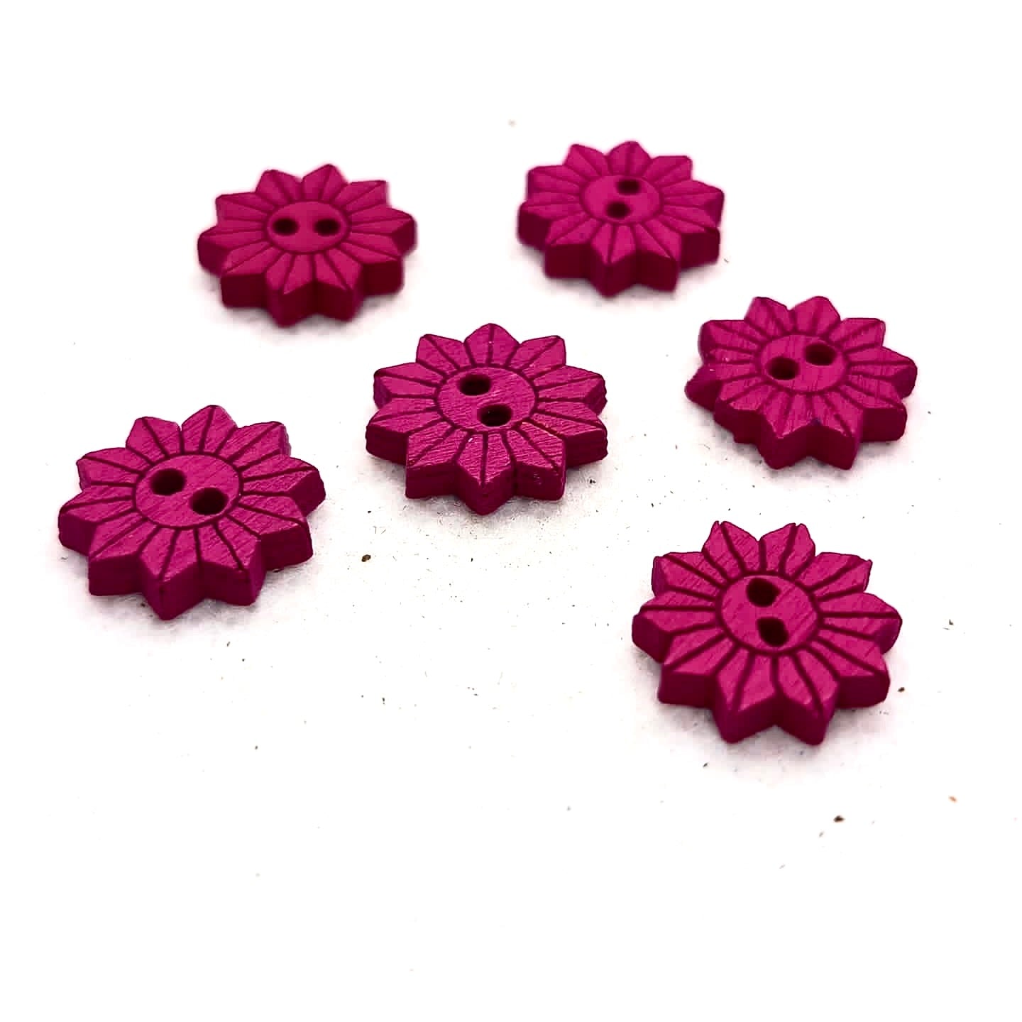 Colorful Wooden Sun Buttons