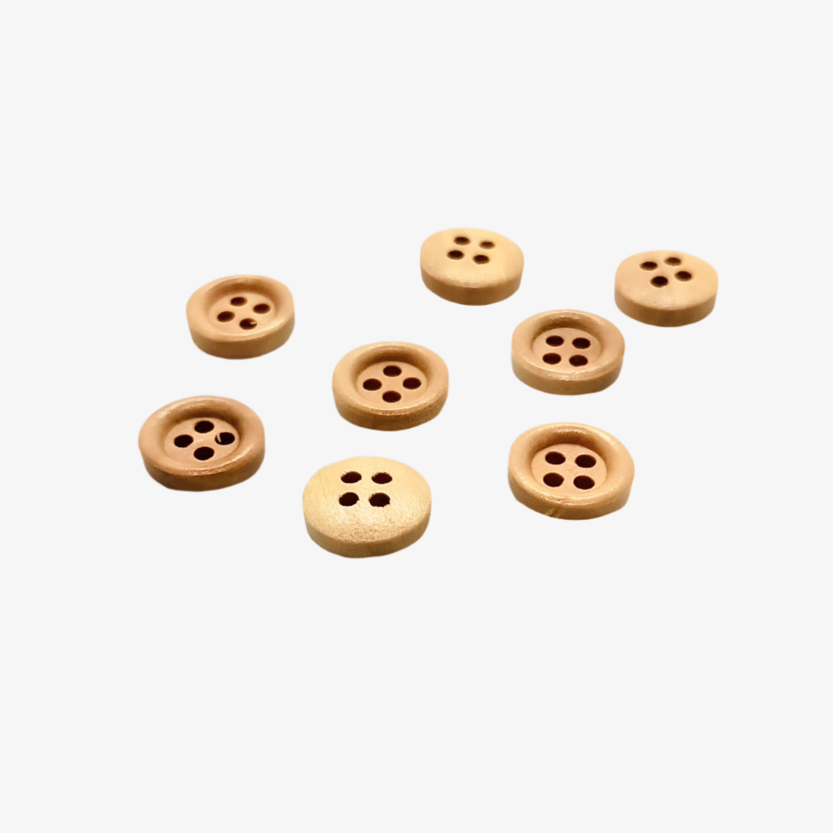 Four Hole Natural Wood Buttons