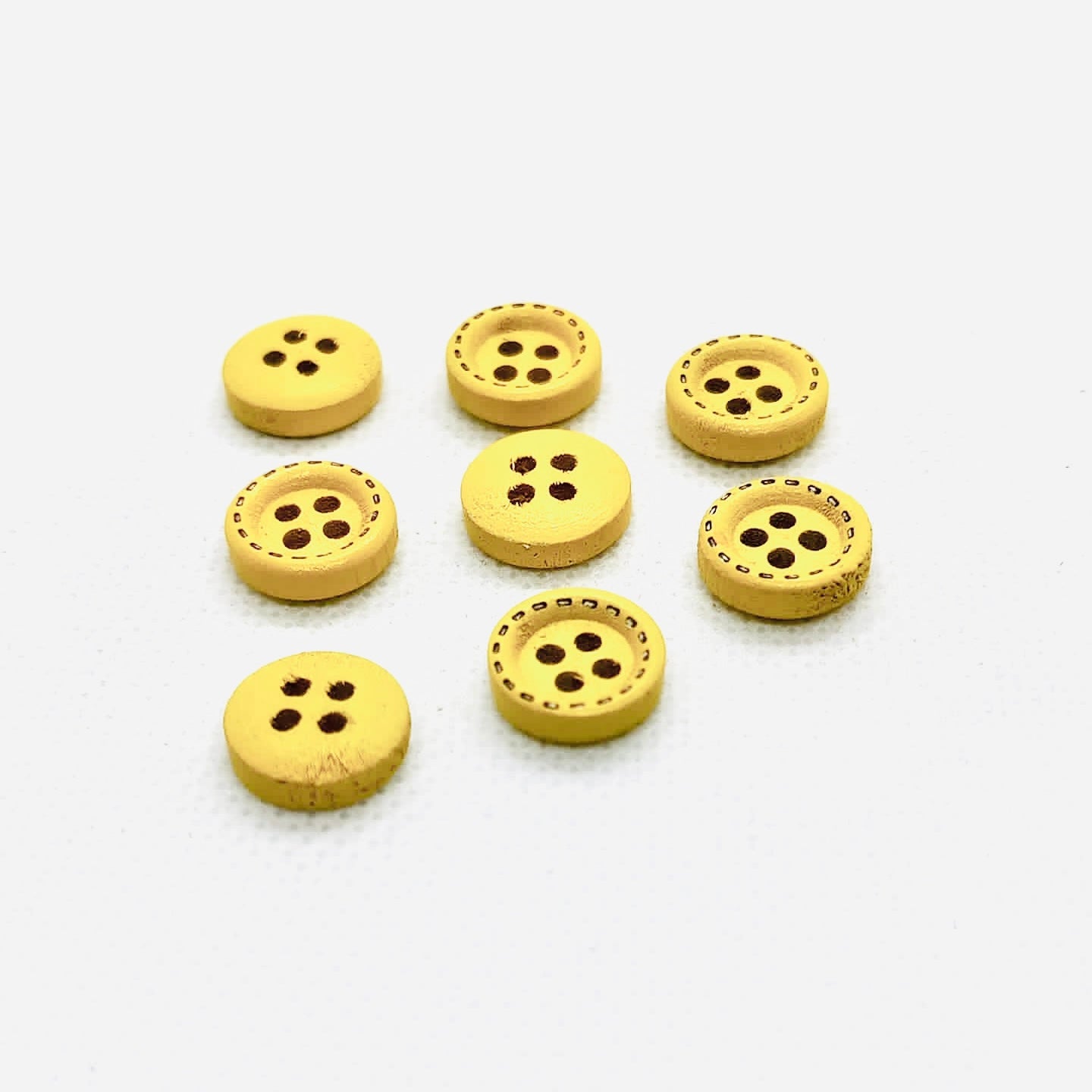 Rimmed Four Hole Wood Buttons
