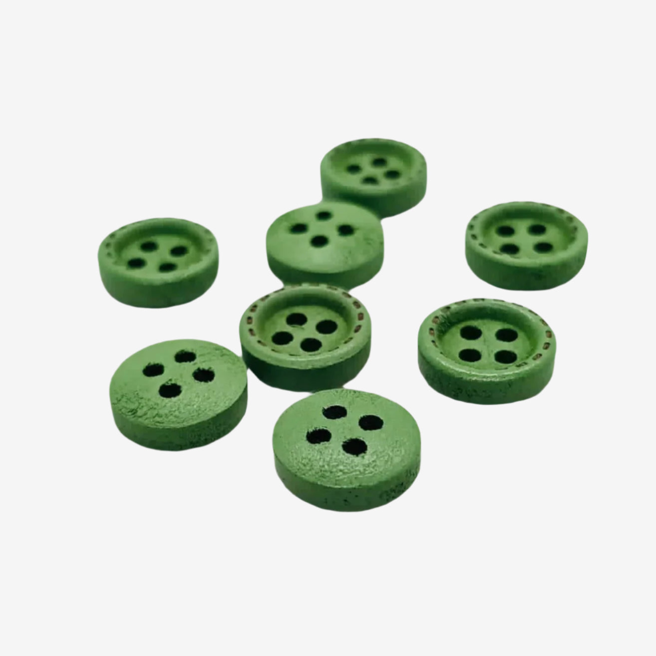 Rimmed Four Hole Wood Buttons