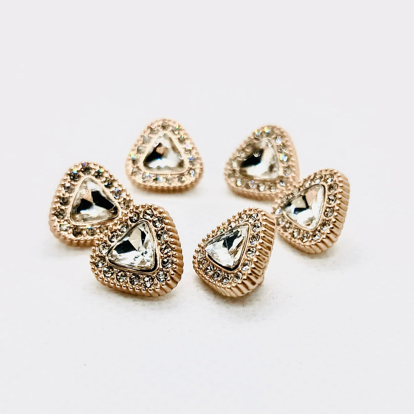 Glam Triangular Metal Buttons