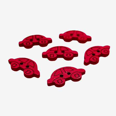 Colorful Wooden Car Buttons