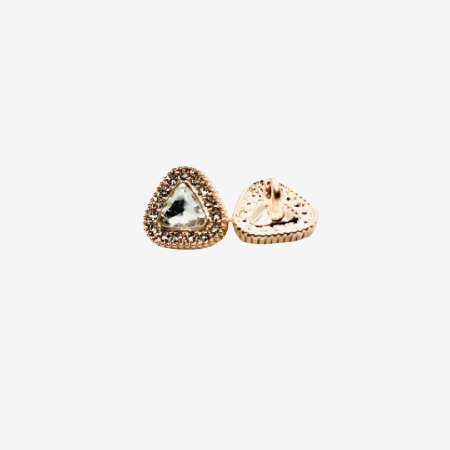 Sparkling Pave Triangle Buttons