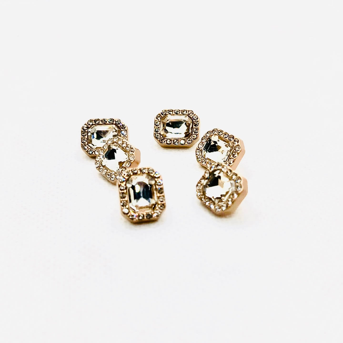 Radiant Crystal Octagon Metal Button