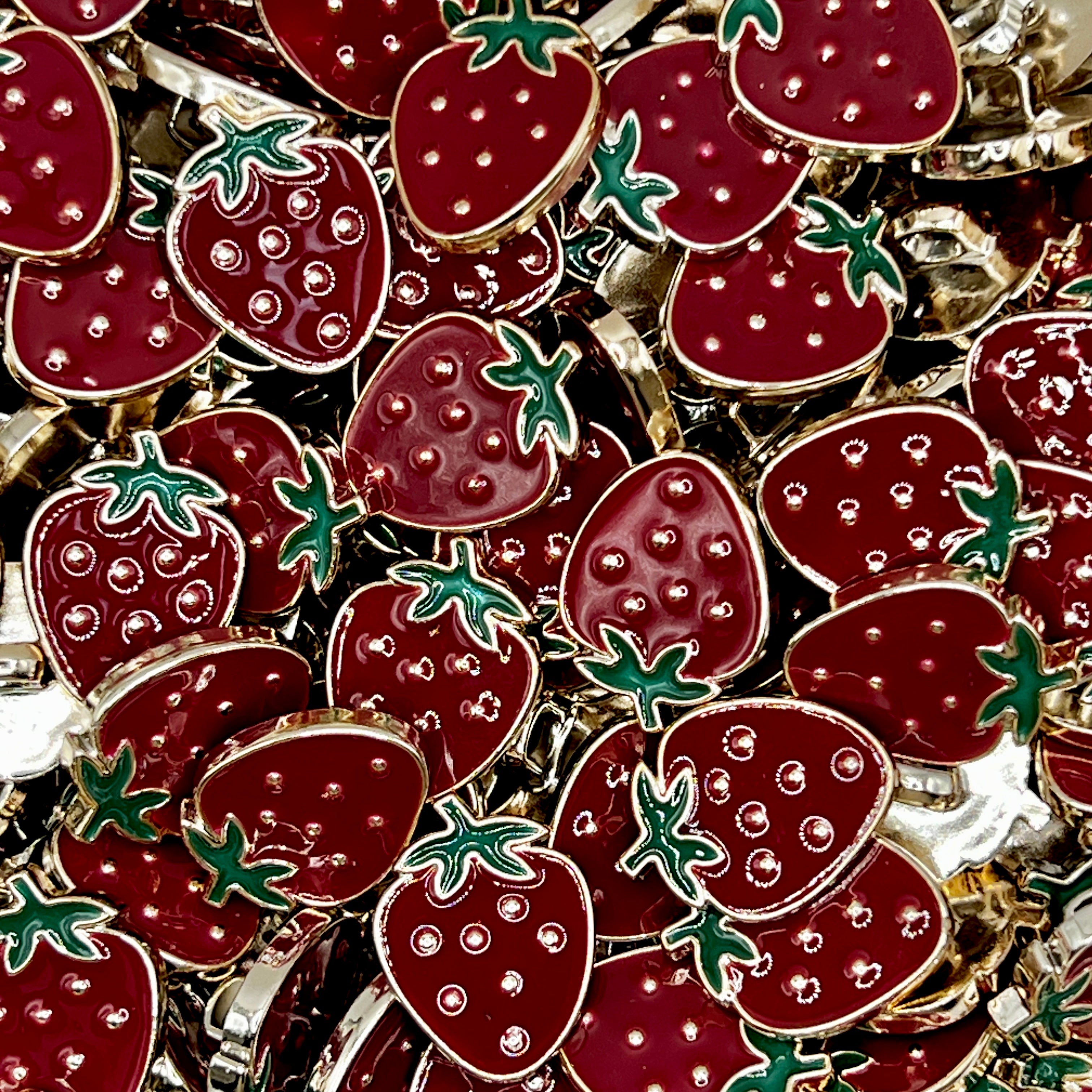 Bright Strawberry Buttons