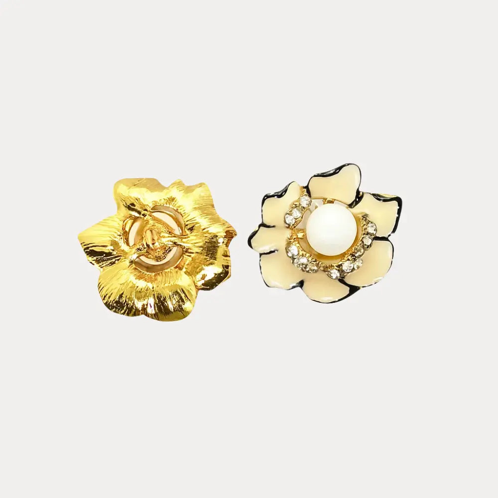 Retro Chic Floral Button - 25mm