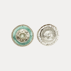 Silver Tone Vintage Button - 21 mm