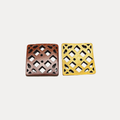 Lattice Square Button