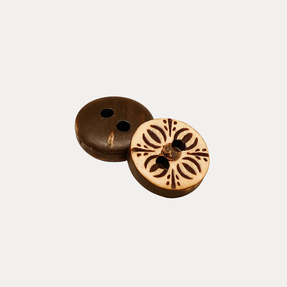 Ornate Carved Button