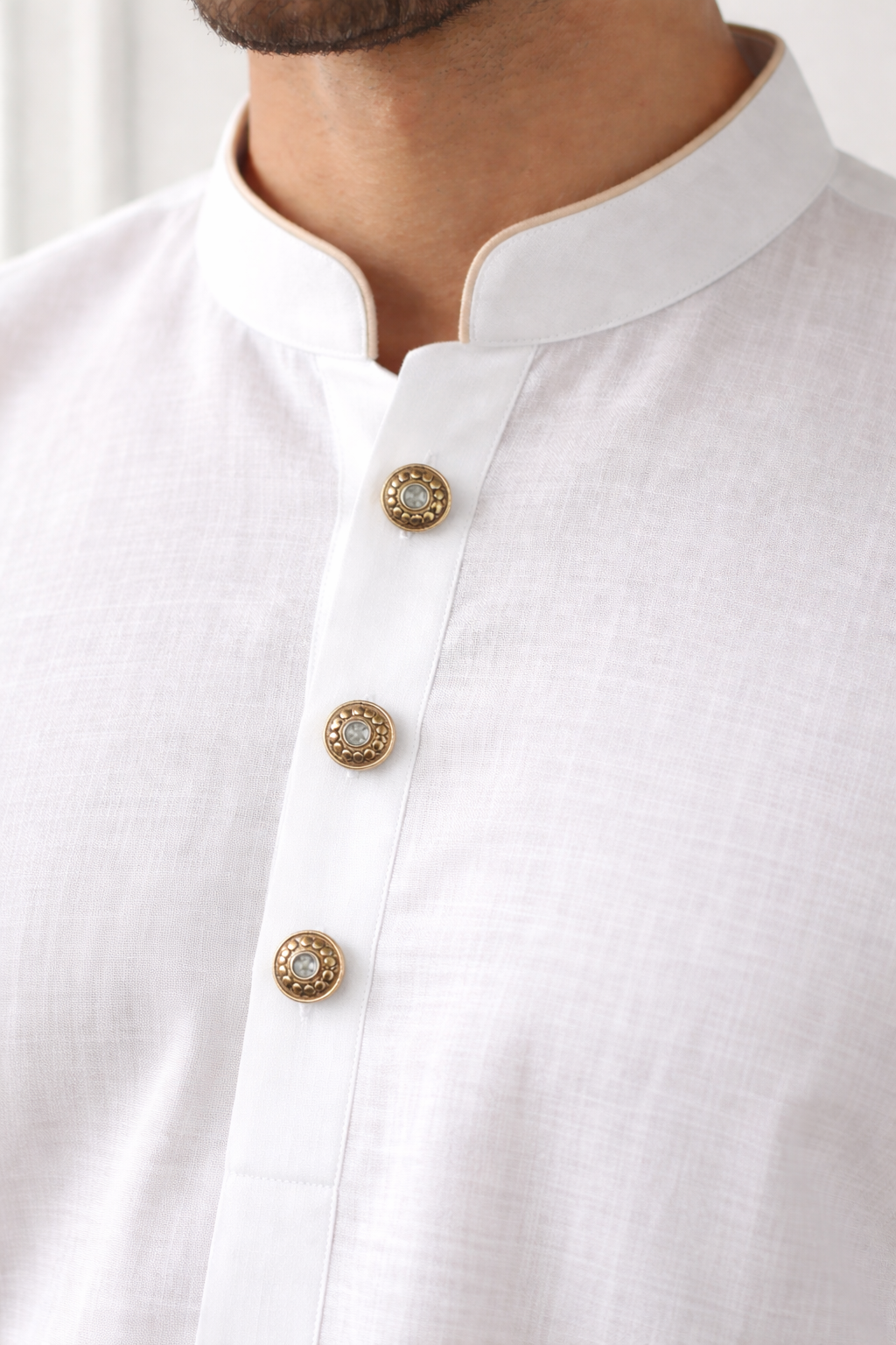 Antique Gold Kurta Button
