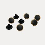 Matte Black Metal Kurta Button