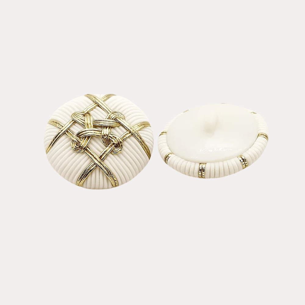 White Knot Button