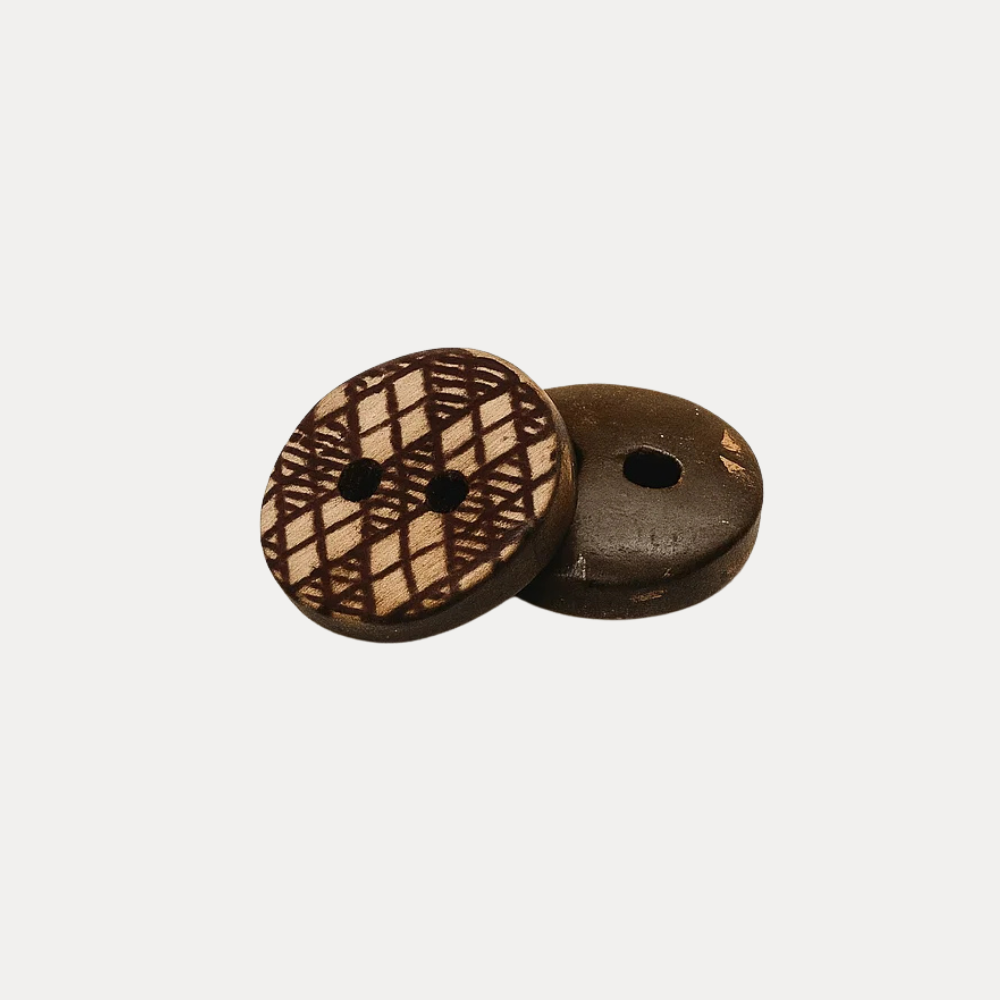 Weave Coconut Button