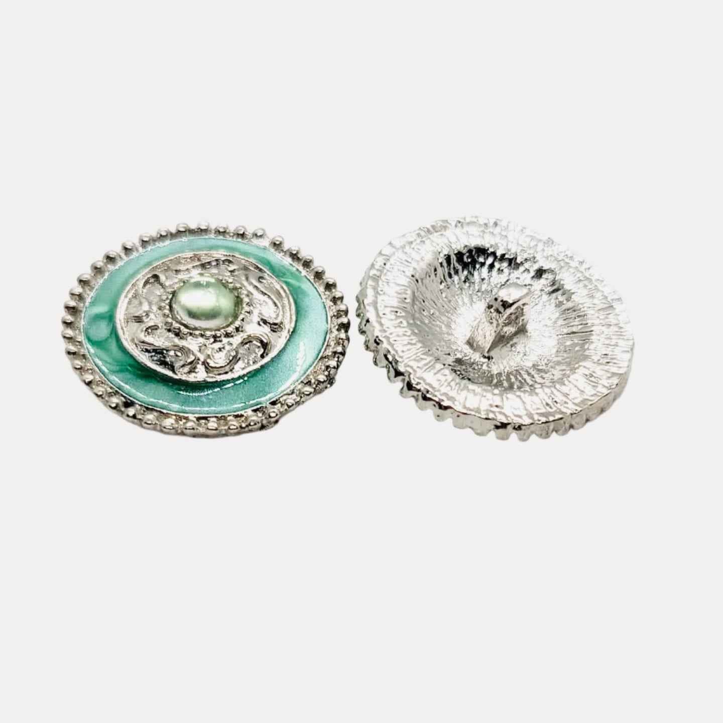 Silver Tone Vintage Button