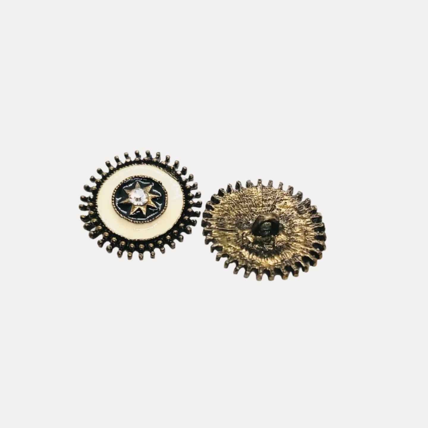 Antique Gold Round Button