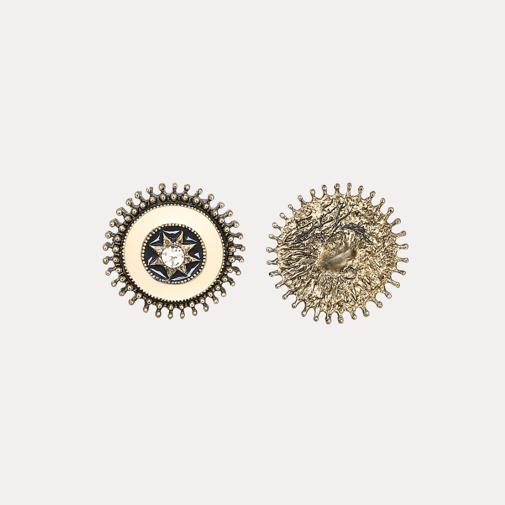 Antique Gold Round Button - 26mm