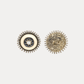 Antique Gold Round Button - 26mm