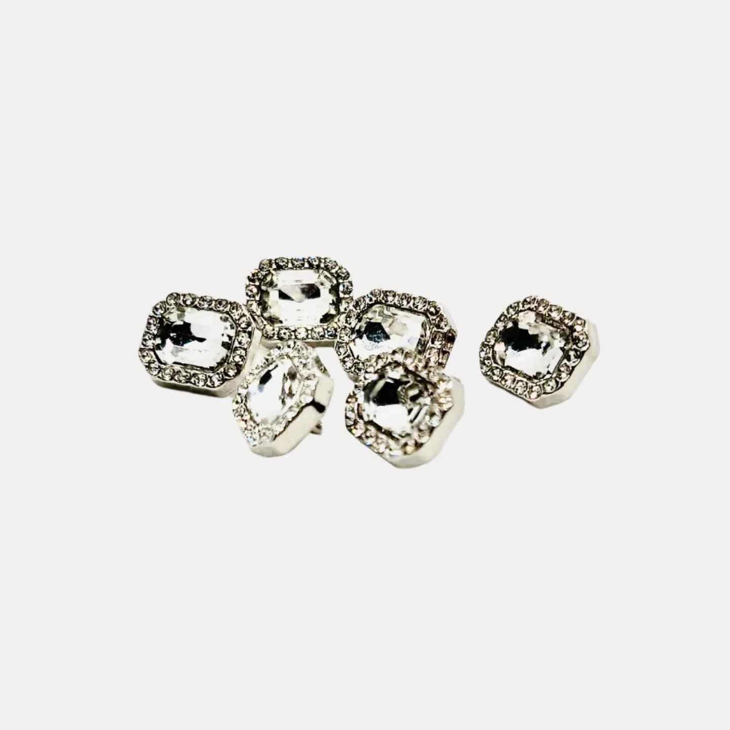 Chic Crystal Rectangle Button
