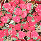 Bright Strawberry Buttons