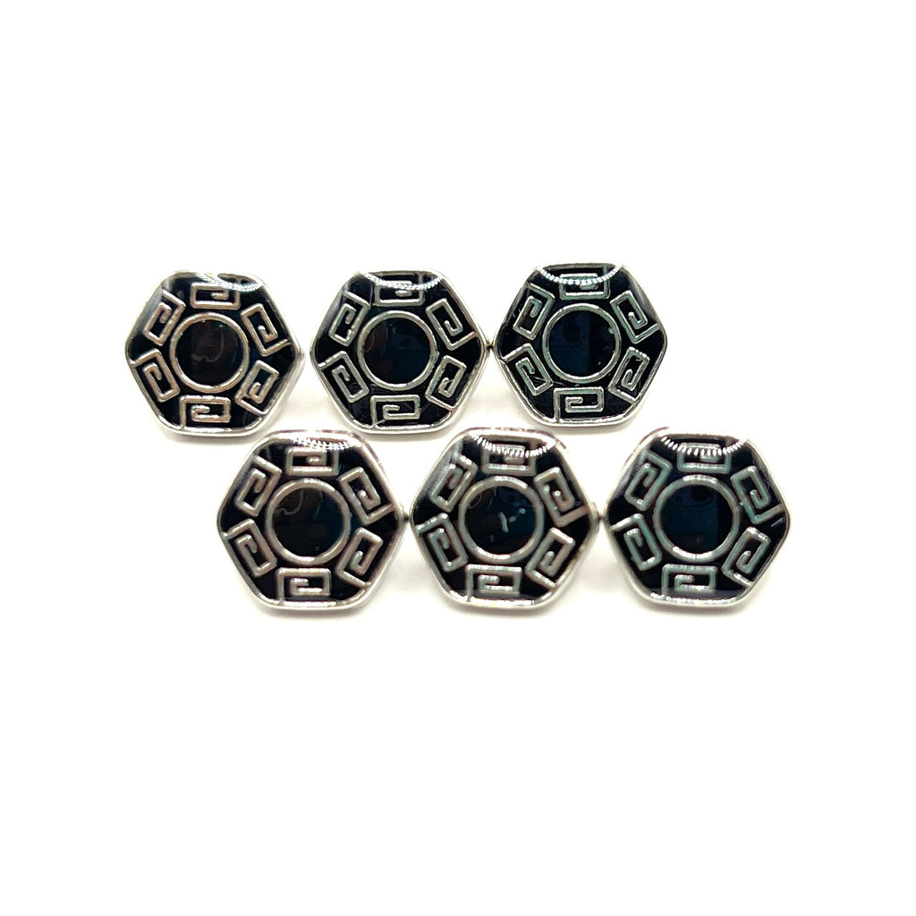 Hex Greek Kurta Button
